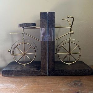 Gold bike book end